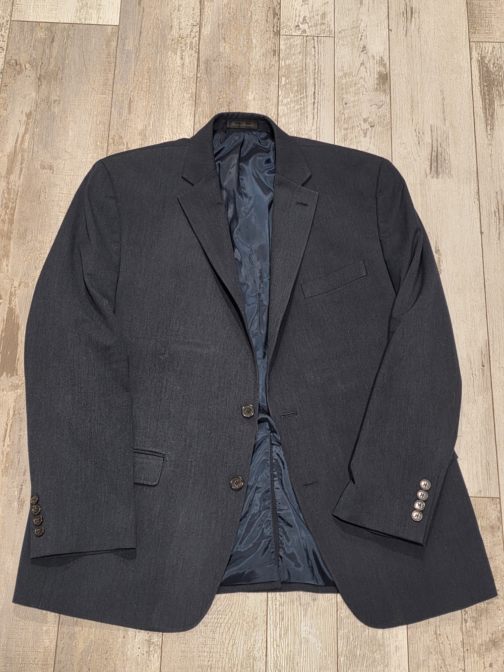 44R Men's Chaps Ralph Lauren Blazer Dark Blue 2 Button Sport Coat Flawless